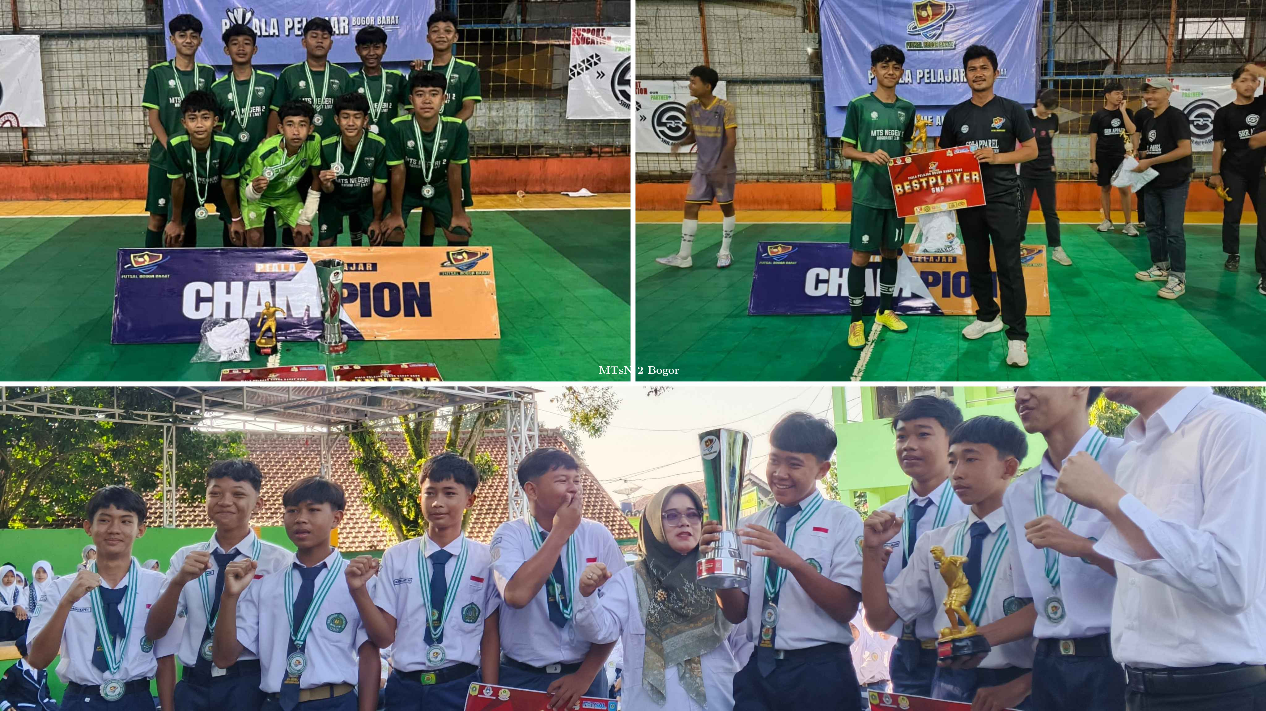 Tim Futsal MTsN 2 Bogor Sabet Juara 2 & Best Player di Piala Pelajar 2025
